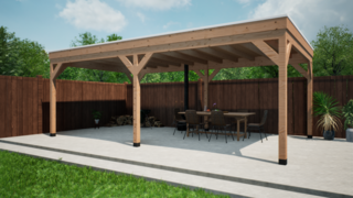 Douglas overkapping 400x700cm Verando